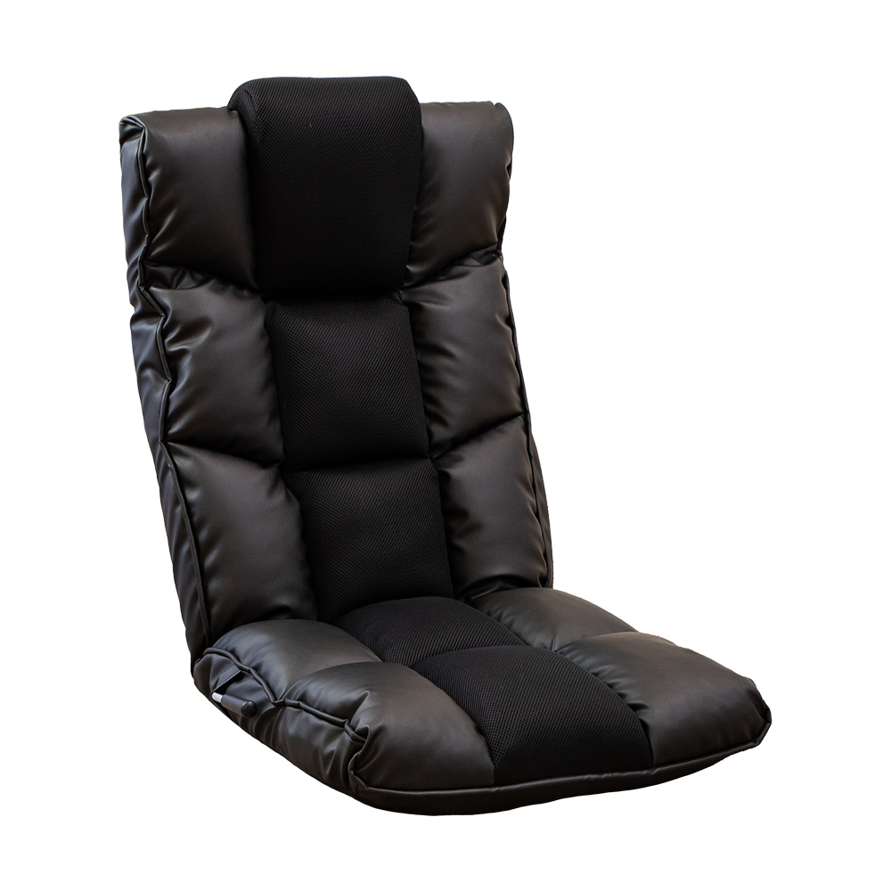 liberta(リベルタ) クラシックスタイルの座椅子 / テレワーク 在宅勤務 北欧 低反発 レバー ハイバック レザー 合皮 皮 PVC 高級 かっこいい｜suwalabo｜03