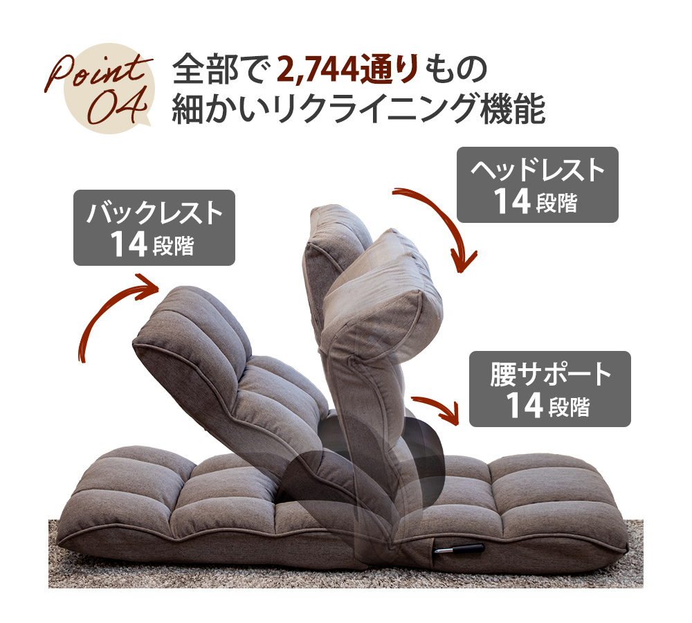 リクライニング機能