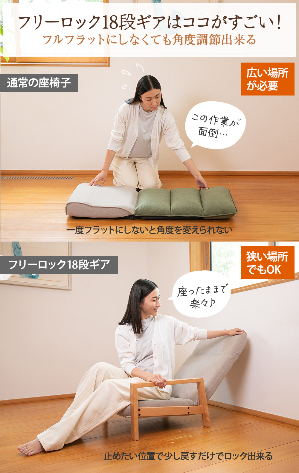 フリーロック18段ギア