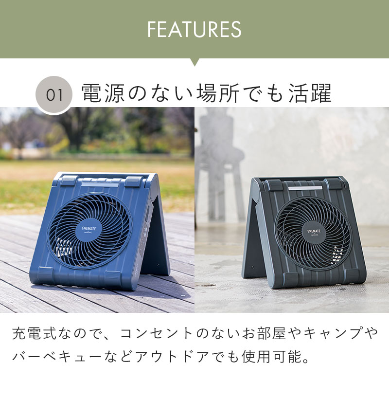 ソーラー 扇風機 アウトドア 防水 充電式 コ...の詳細画像2