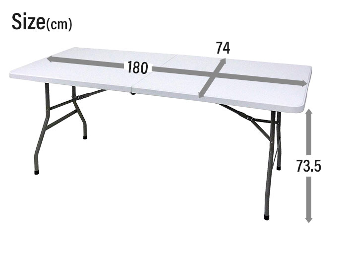 【値下げ】 折りたたみテーブル 幅180 丈夫 強化プラスチック 作業用 テーブル アウトドア バーベキュー キャンプ 裁縫 ミシン 作業 大きい おすすめ｜suwalog｜04