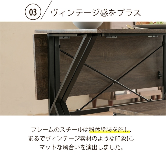 食卓テーブルセット 4点 折りたたみ テレワーク デスク 兼用 ダイニングテーブル コンパクト スツール ベンチ付き 90幅 爆買 母の日
