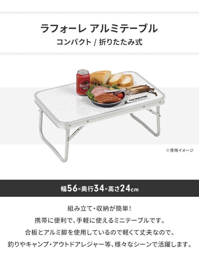 値下げ 折りたたみ テーブル アウトドア 薄型 幅60 奥行40 高さ25 耐 