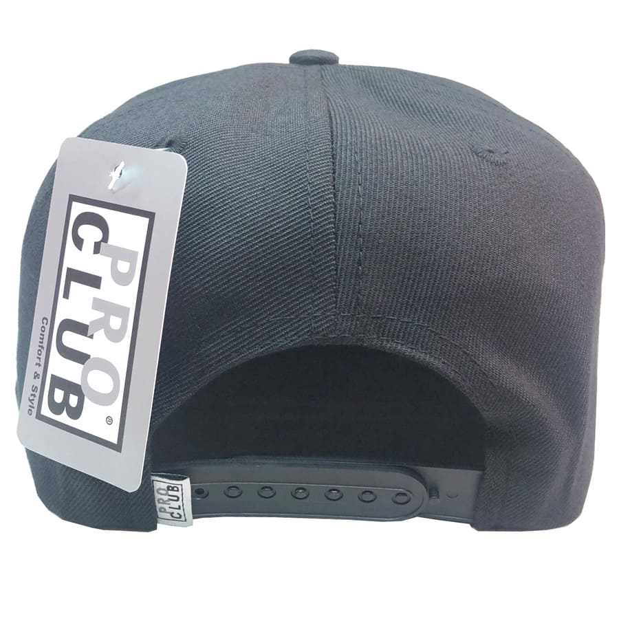 プロクラブ PRO CLUB  スナップバック キャップ 帽子 BLACK メンズ BOX LOGO ワンサイズ｜suxel｜04