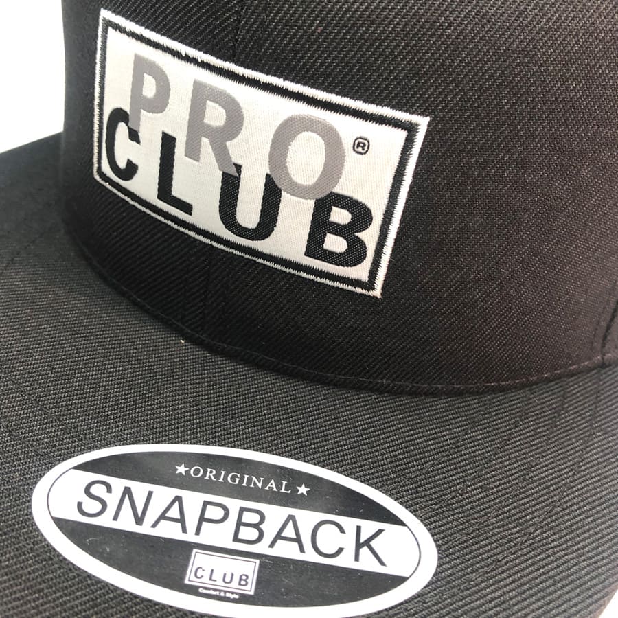 プロクラブ PRO CLUB  スナップバック キャップ 帽子 BLACK メンズ BOX LOGO ワンサイズ｜suxel｜06