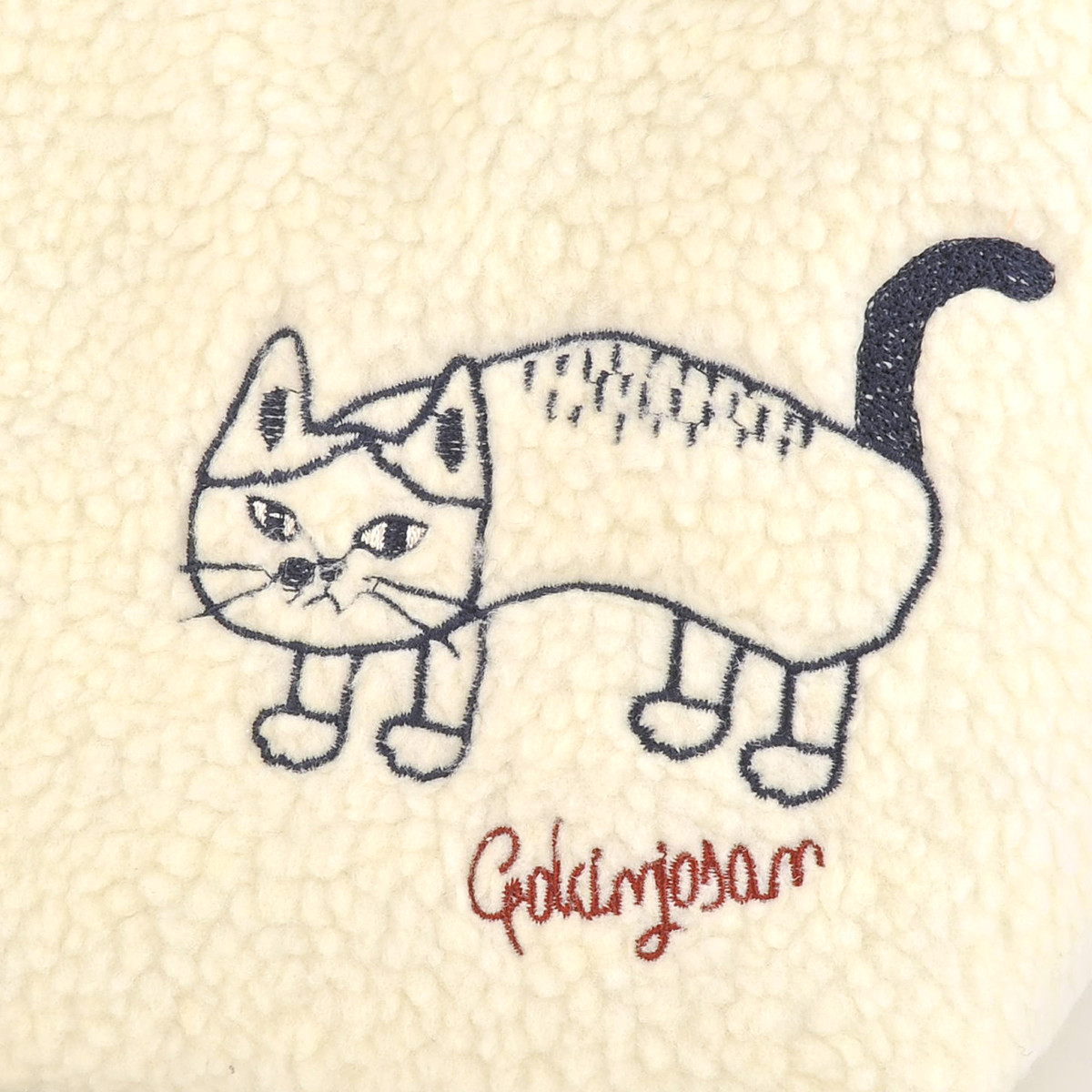 トートバッグ レディース あたたかい おしゃれ かわいい ネコ 雑貨 異素材パチワーク 仕切りトートバッグSサイズ 22-5703 #1/IV #2/GY クスグル | kusuguru | 07