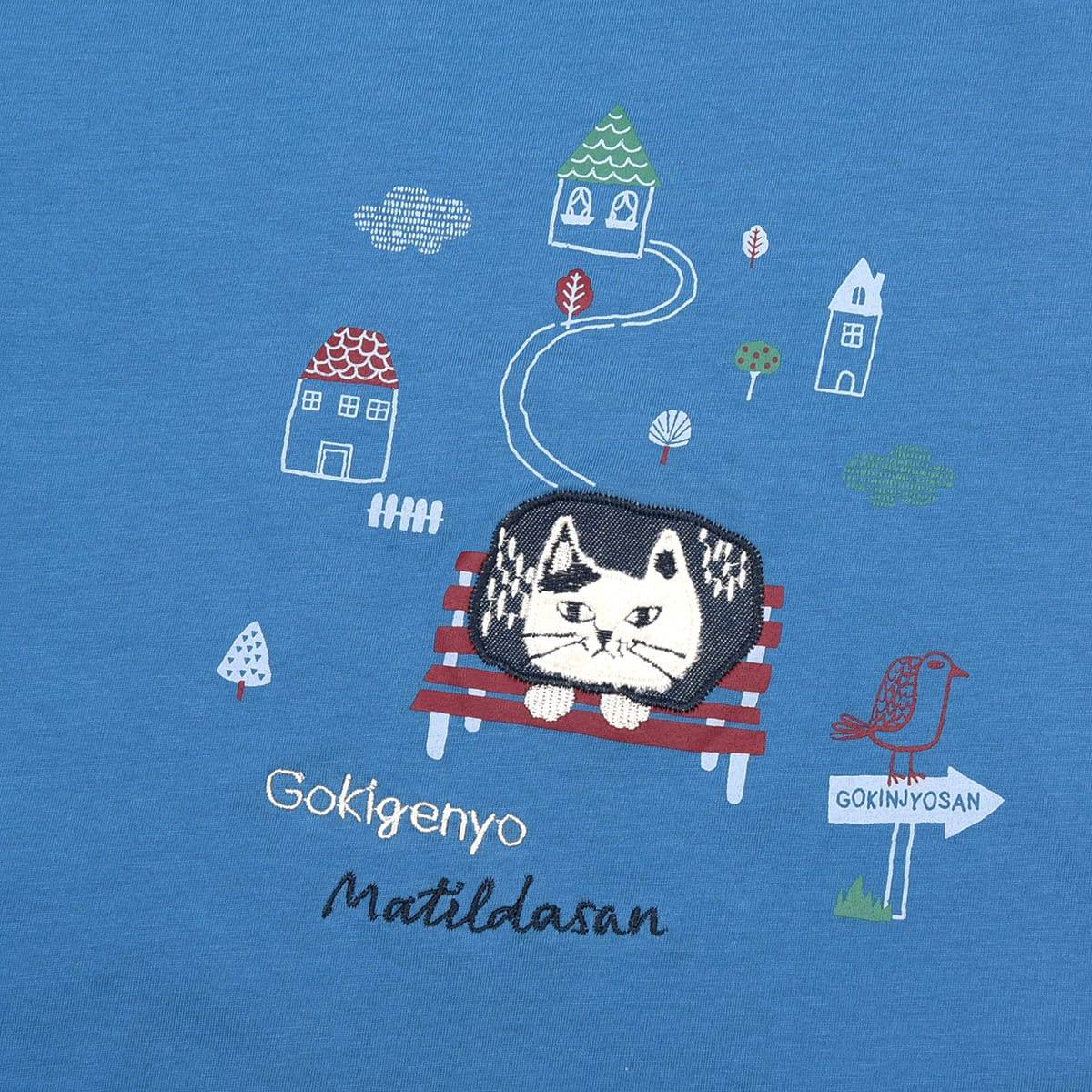 クスグルジャパン Tシャツ 半袖 レディース マチルダさん AラインＴシャツ 23-6147 #1/MGY #2/YE #3/BL クスグルジャパン 春夏 半袖 Tシャツ 綿100％｜suxel｜18