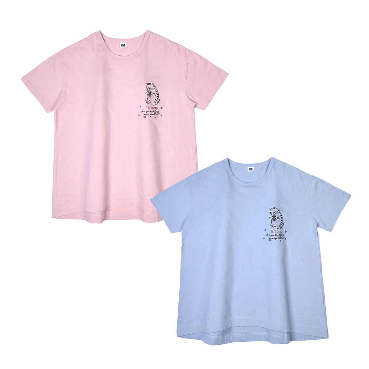 クスグルジャパン Tシャツ 半袖 レディース タピチル ラフサイズＴシャツ 23-6153 #1/PK #2/SX クスグルジャパン 春夏 半袖 Tシャツ 綿100％｜suxel