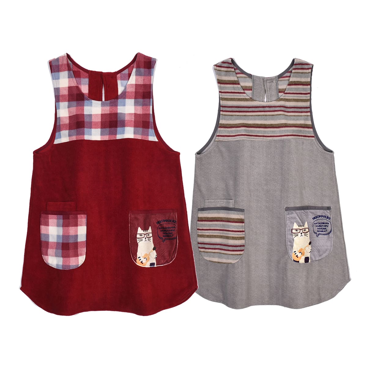 kusuguru（クスグル） エプロン おしゃれ 保育士 フリースパッチワーク