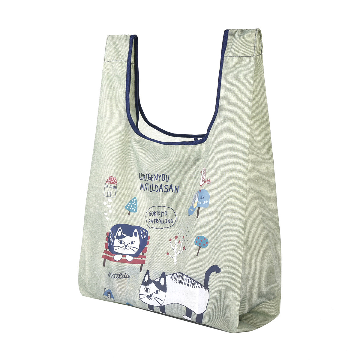 送料無料 店舗 kusuguru エコバッグ 58.5x36cm Lサイズ 折りたたみ おしゃれ バッグ