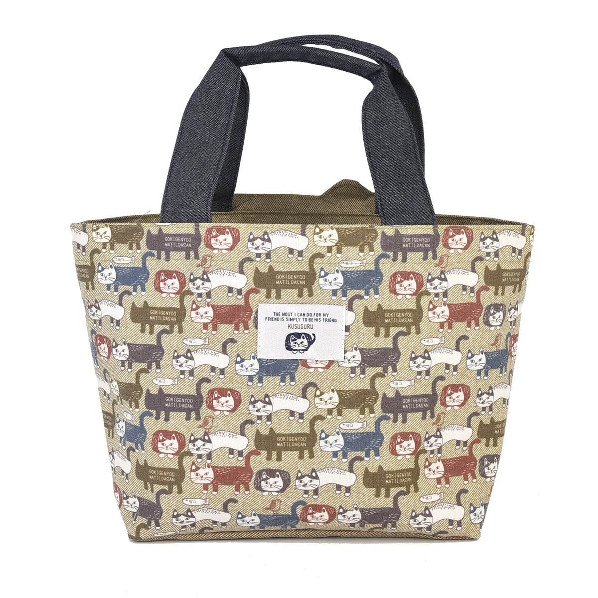 kusuguru（クスグル） トートバッグ おしゃれ かわいい 手さげ ネコ
