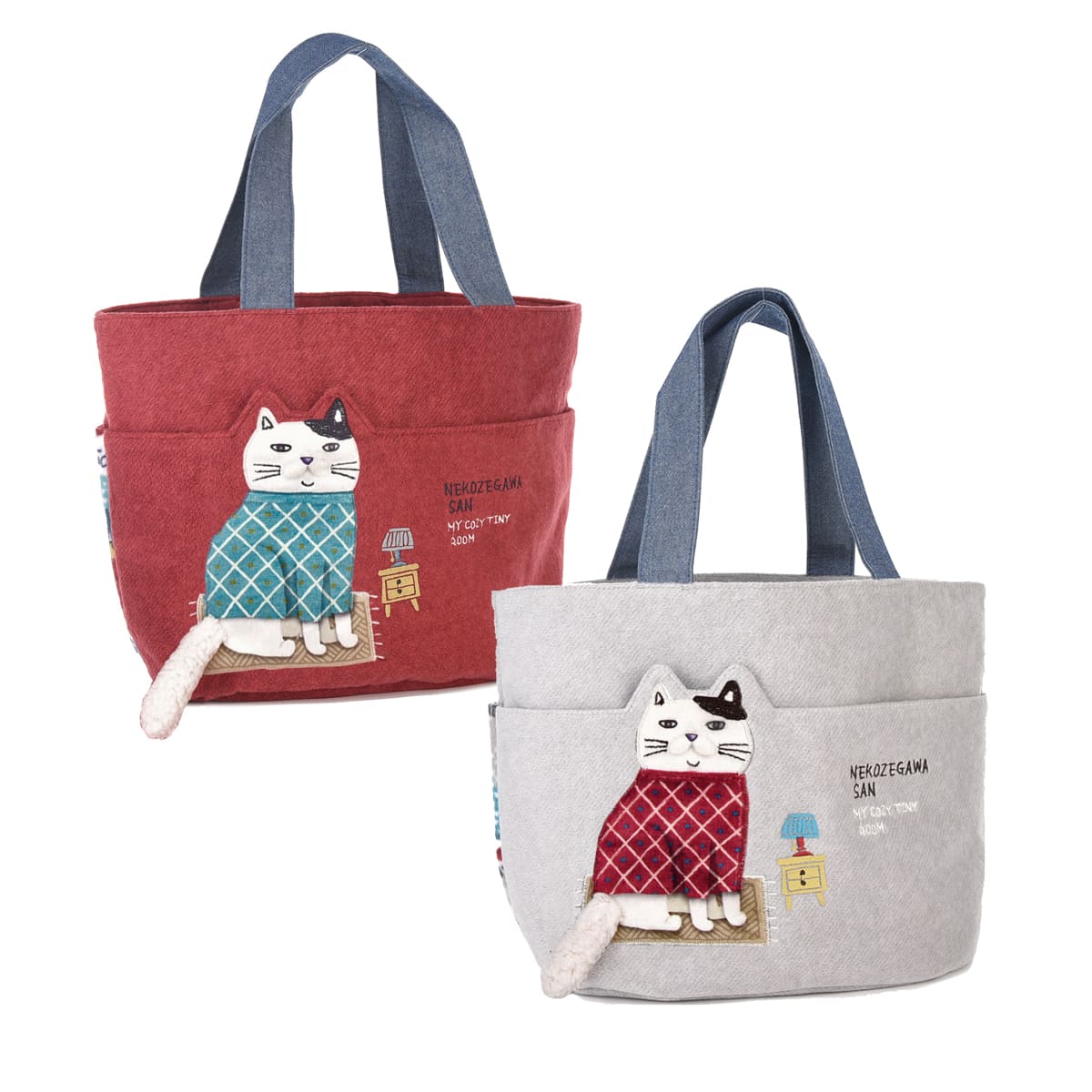 kusuguru トートバッグ フリース たっぷり入る かわいい ねこぜ