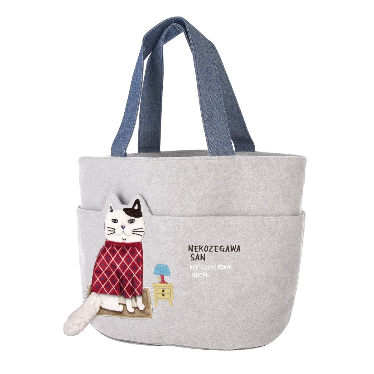 kusuguru トートバッグ フリース たっぷり入る かわいい ねこぜ