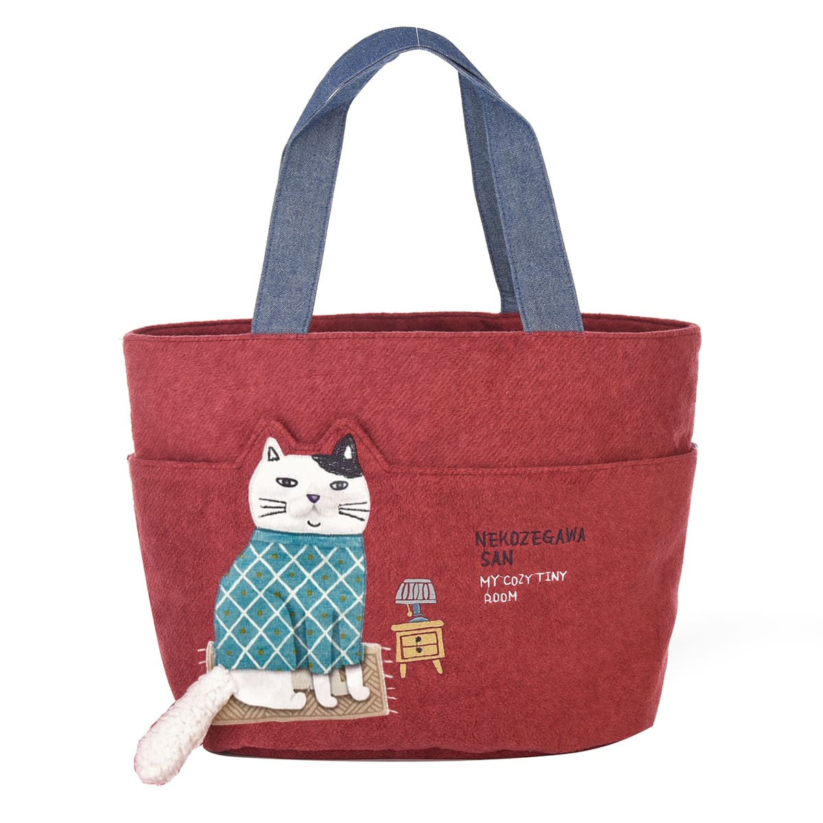 kusuguru トートバッグ フリース たっぷり入る かわいい ねこぜ