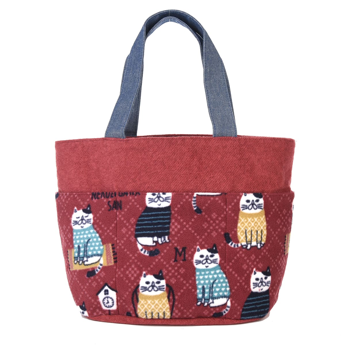 kusuguru トートバッグ フリース たっぷり入る かわいい ねこぜ