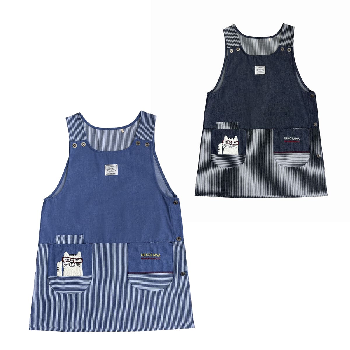 kusuguru（クスグル） エプロン おしゃれ 保育士 かわいい ねこキャラ