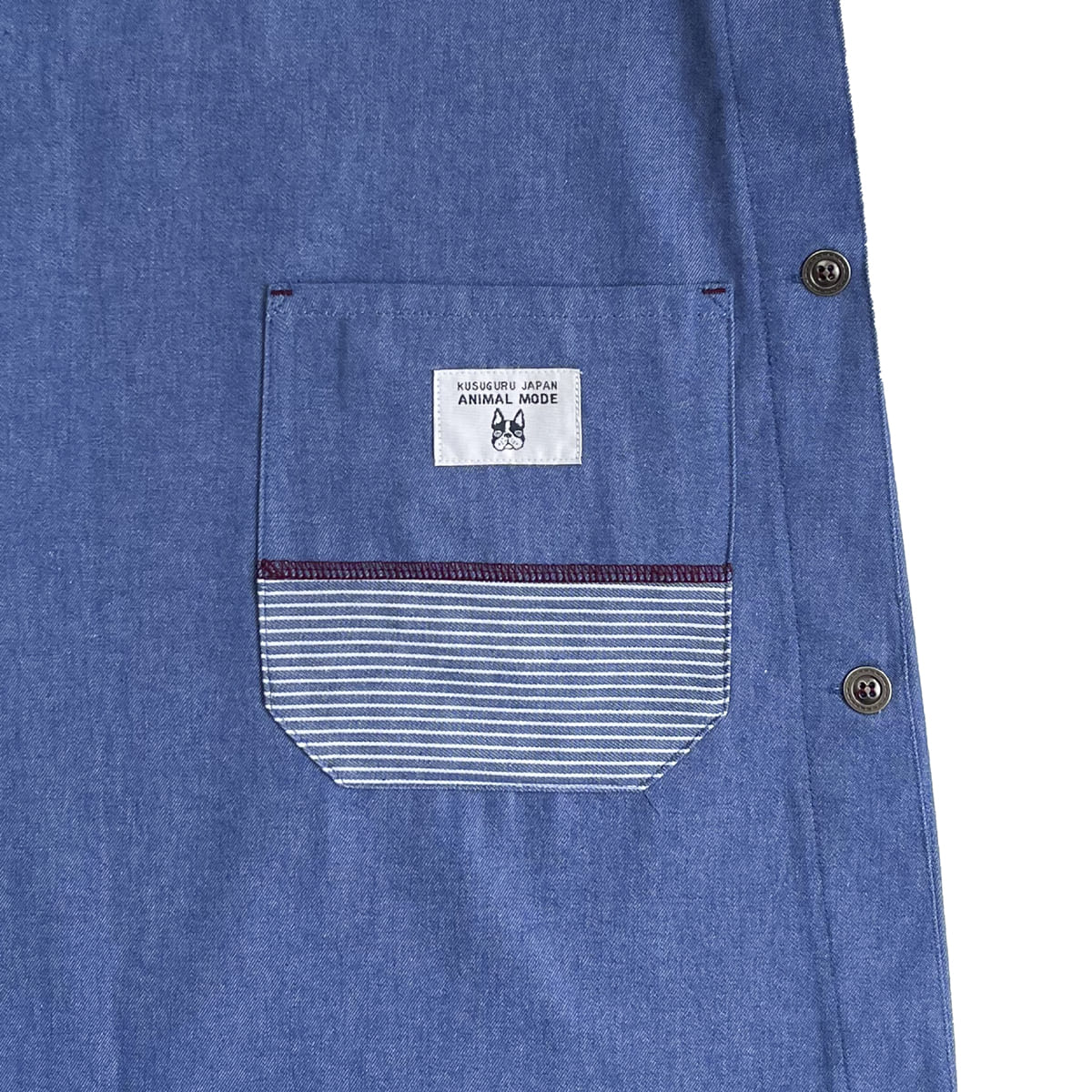 kusuguru（クスグル） エプロン おしゃれ かわいい デニム調