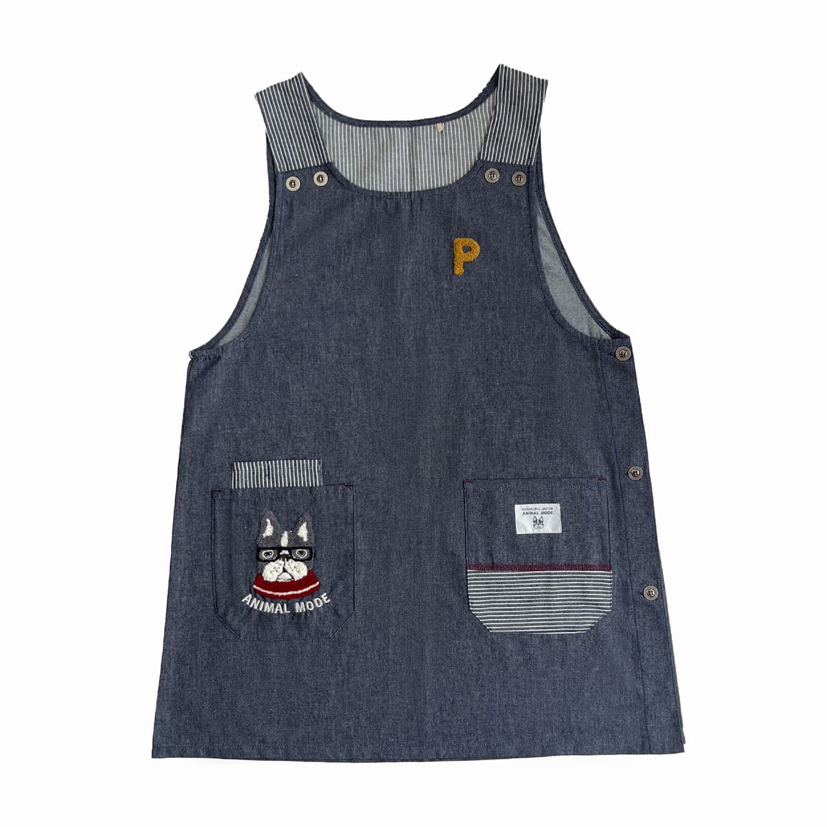 kusuguru（クスグル） エプロン おしゃれ かわいい デニム調