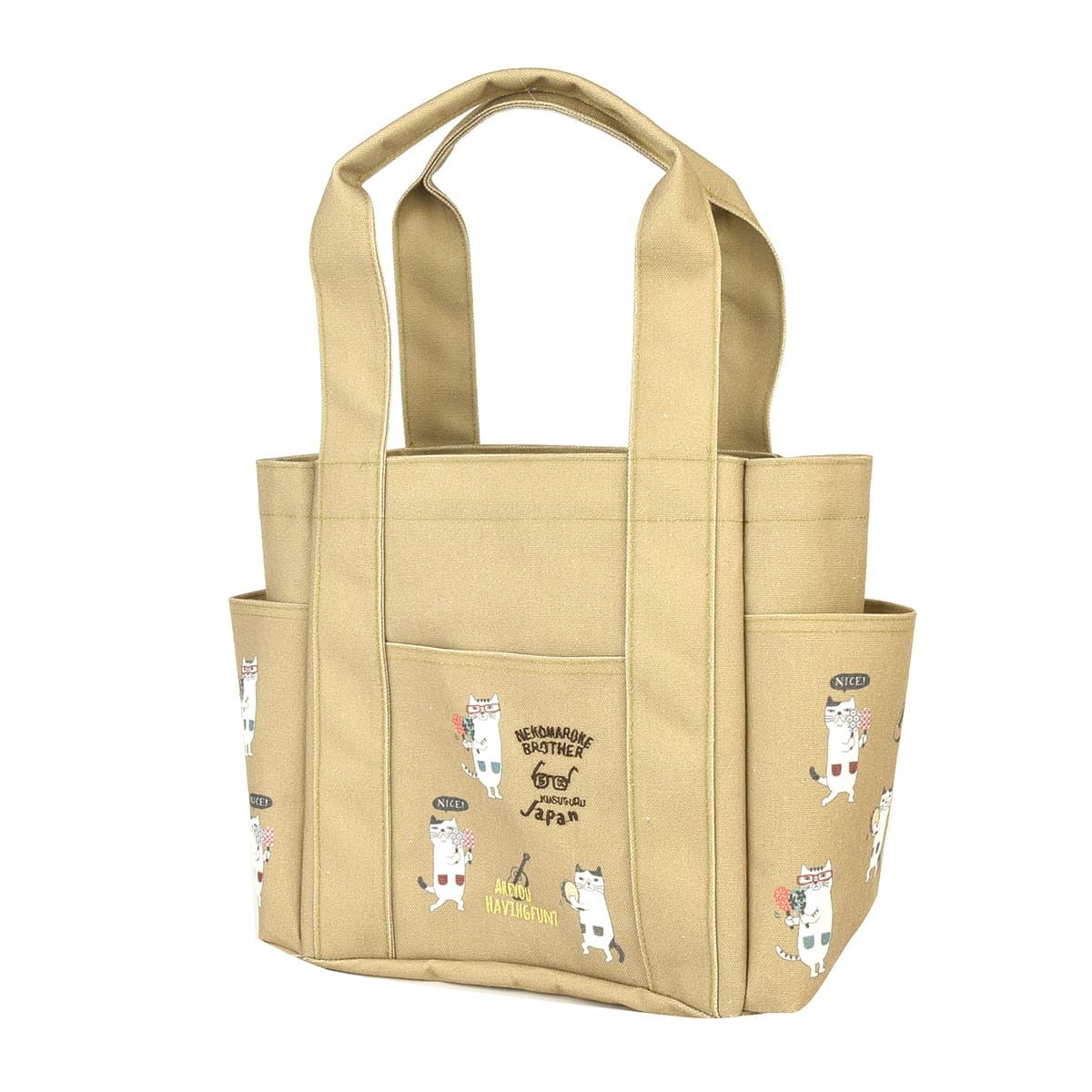 kusuguru トートバッグ おしゃれ かわいい 雑貨 25SS ネコまるけ マチ