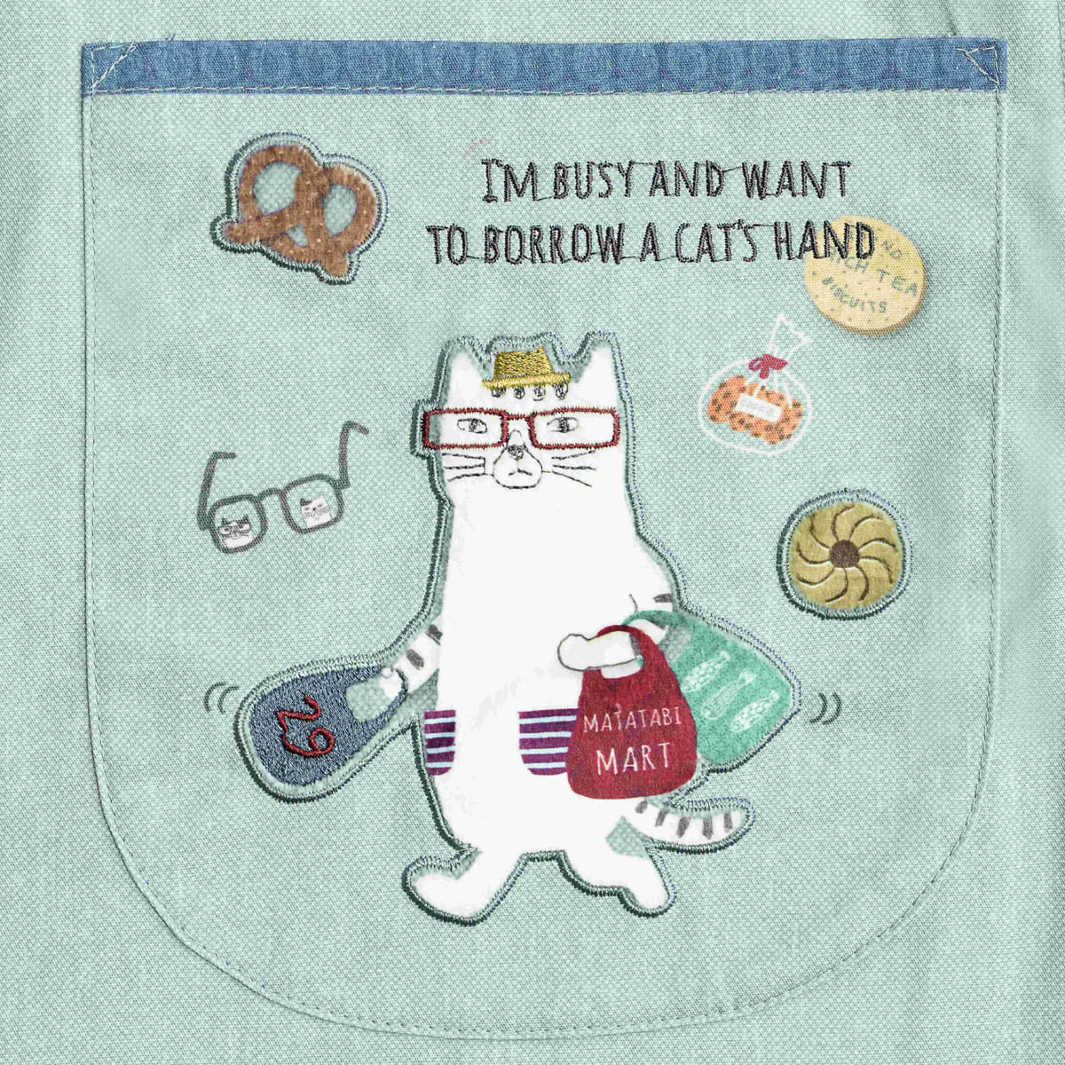 kusuguru（クスグル） エプロン おしゃれ 保育士 かわいい 25AW ネコ