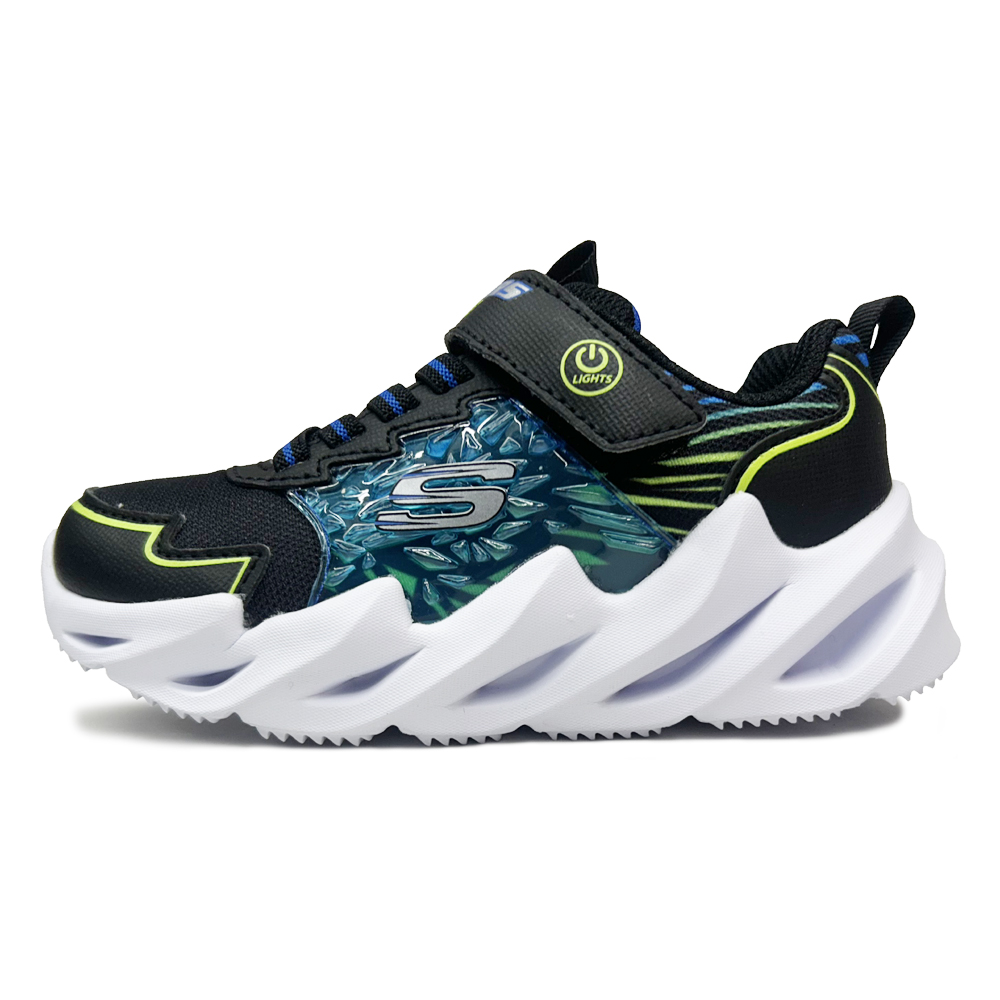 Yahoo! Yahoo!ショッピング(ヤフー ショッピング)スケッチャーズ SKECHERS 靴 光る スニーカー シャークブーツ フラグメント ブラスト 子供靴 17-23cm 子供靴 男の子 軽量で快適な光るスポーティスニーカー