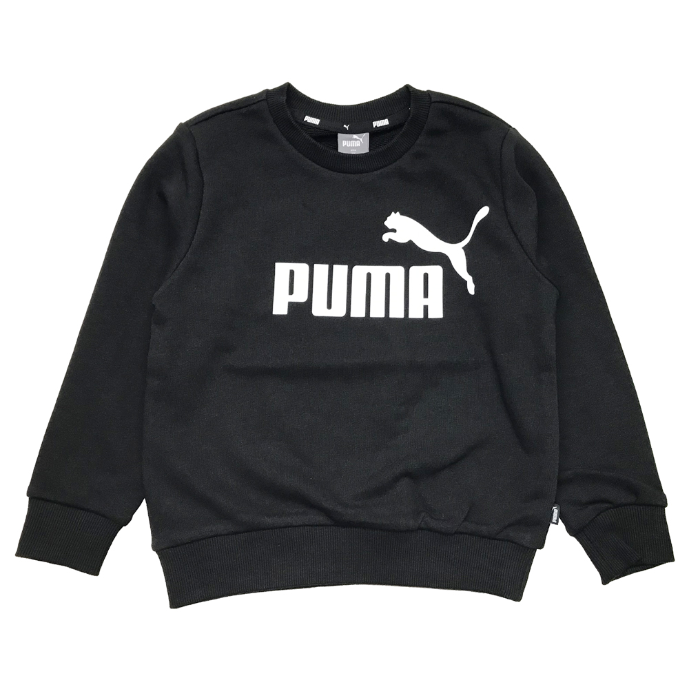 プーマ Puma キッズ ESS ビッグロゴ クルースウェット TR 846544-01 ブラック ...