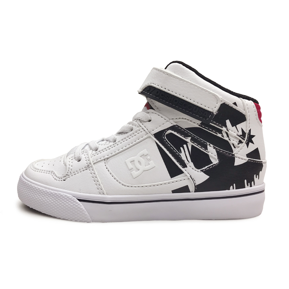 ディーシー DC SHOES キッズ ジュニア スニーカー 24AW Ks PURE HIGH-TOP SE EV SN 18〜24cm DK244004 HKG 子供靴 アンクルストラップ ストリート ブランド