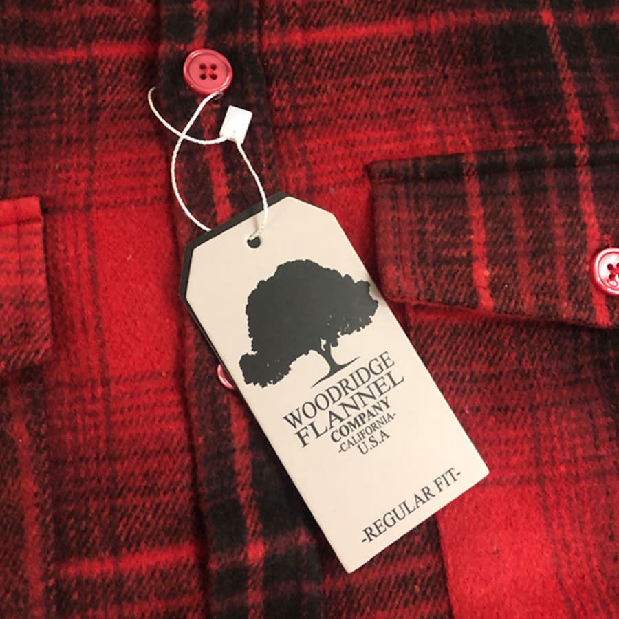 メンズ  WEIV LA Woodridge flannel company  FL504 長袖 フランネルシャツ RED-BLK US M-L-XL-2XL ビッグサイズ｜suxel｜06