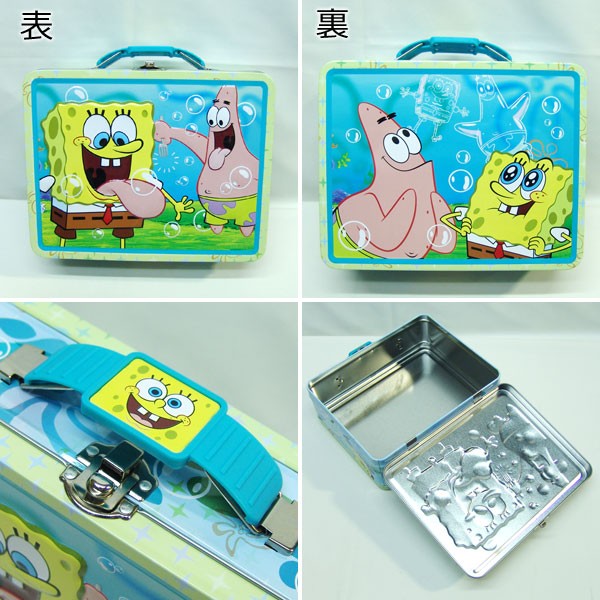 スポンジボブ Sponge Bob 缶ケース缶 Bag バッグ ギフト おもちゃ箱 男の子 横19 5cm 高さ15 3cm 幅7 2cm B Suxel Import Store 通販 Yahoo ショッピング