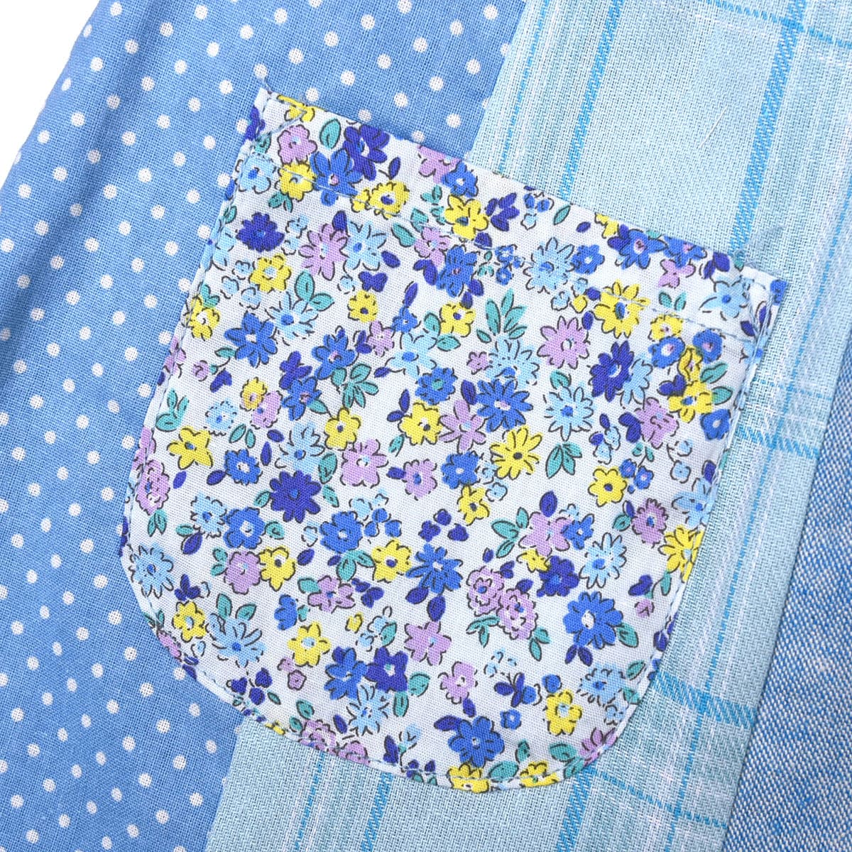 kusuguru エプロン キッズ 子供用 おしゃれ ワンピース 花柄