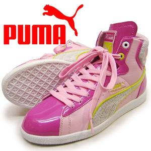プーマ Puma ジュニア ファーストラウンドシャーベットBG ピンク スニーカー 23cm 女の子...