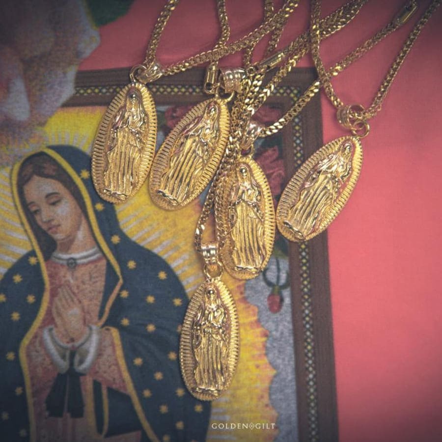 GOLDEN GILT ゴールデンギルト メンズ ネックレス VIRGIN MARY NECKLACE  GOLD 20インチ アクセサリー｜suxel｜04