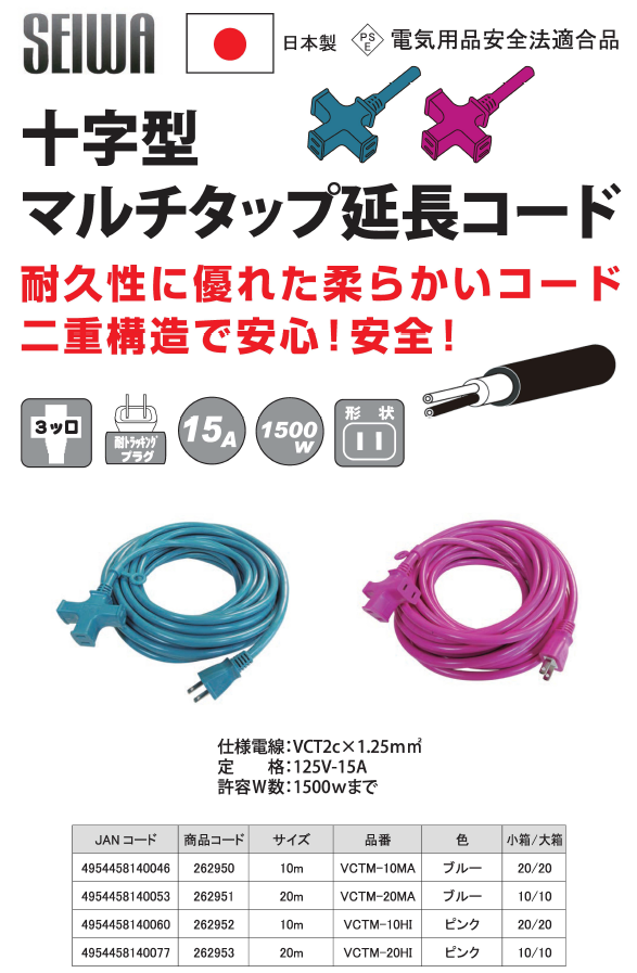 業務用10個セット) 正和 トライアングルタップ VCTM-10MA 10m ブルー