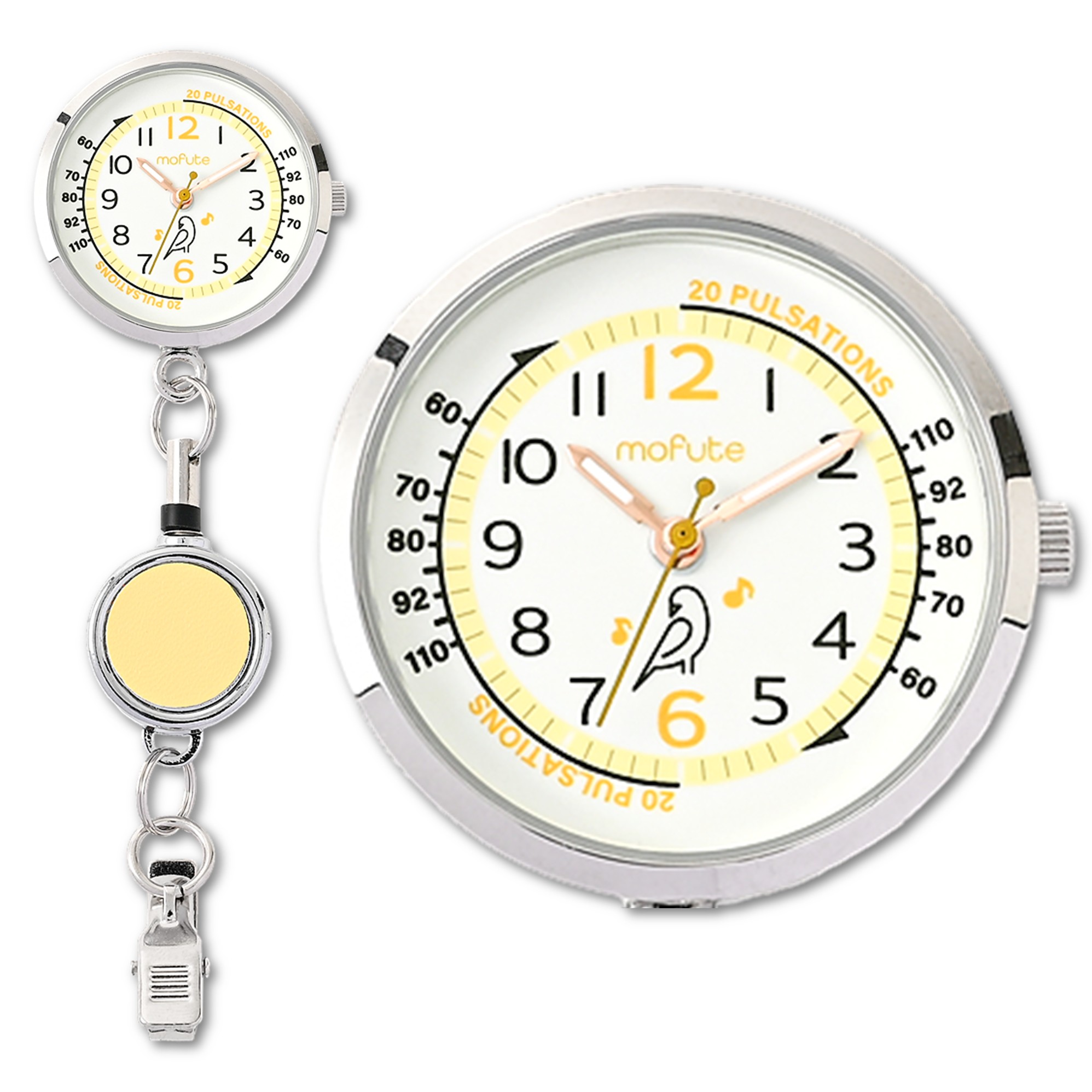 ナースウォッチ アニマル 動物 懐中時計 リール式 看護師 パルス