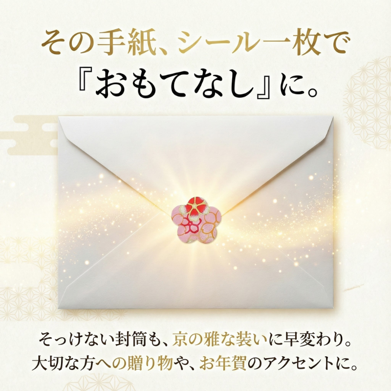 シール 和紙 友禅 80枚以上 花 桜 梅 和柄 京都 手染め 日本製