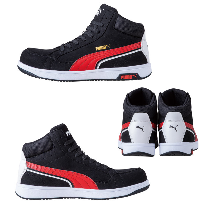 PUMA（プーマ） 安全靴 ハイカット ひも おしゃれ かっこいい エア