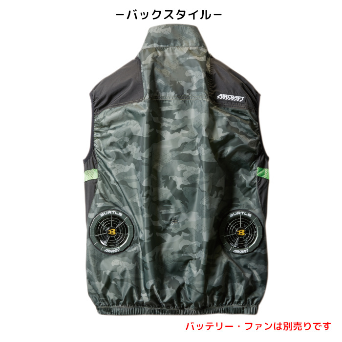 BURTLE バートル エアークラフト 空調 作業服 ベスト 単品 作業