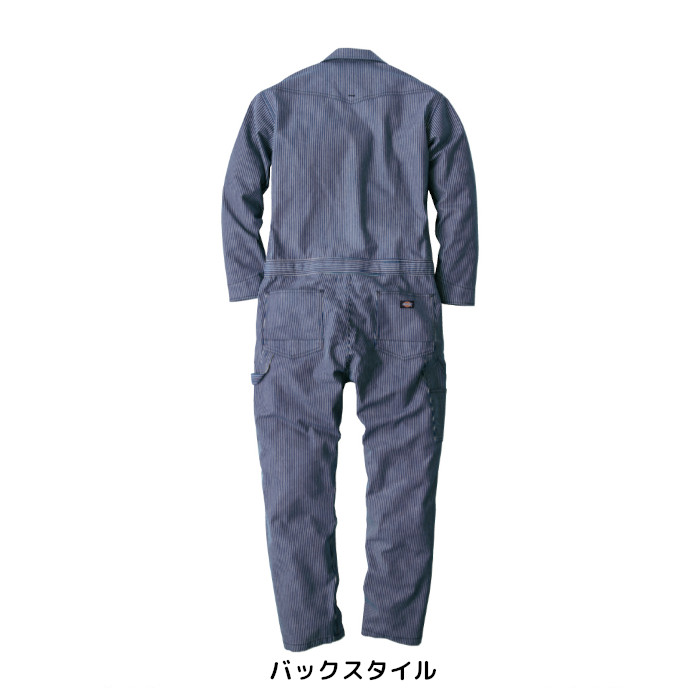 Dickies ディッキーズ 長袖 つなぎ ヒッコリー ストレッチ 春夏