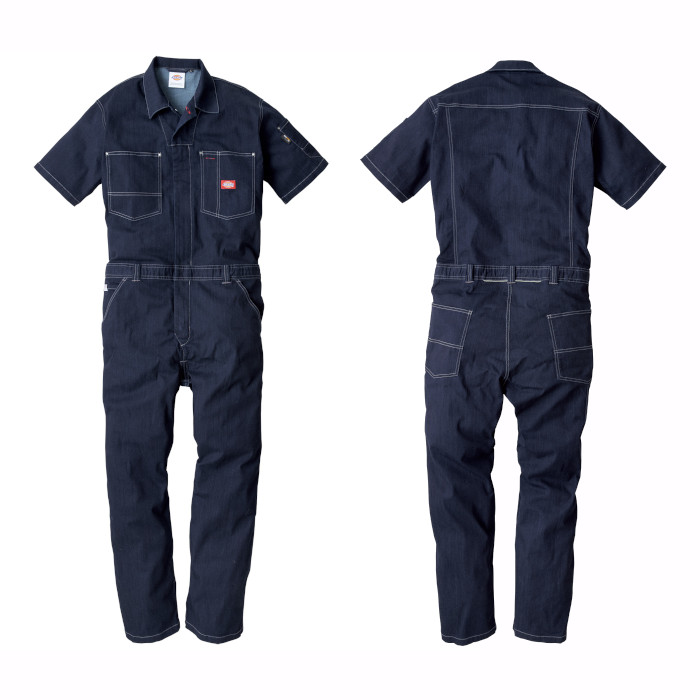 Dickies（ディッキーズ） 半袖つなぎ デニム 作業着 メンズ レディース