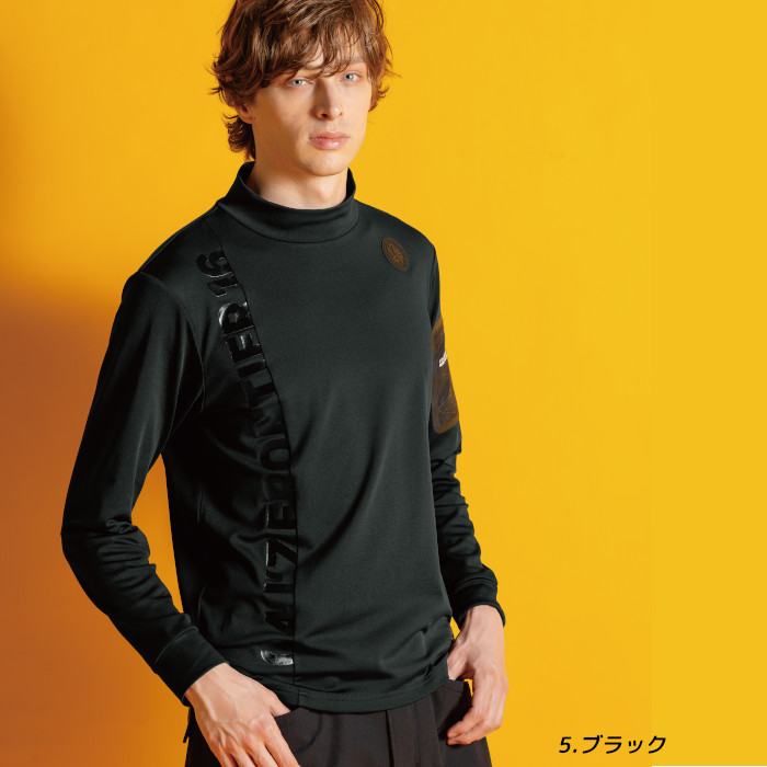 サイドメッシュモックネックシャツ　L ブラック　今季新作 シアーマイクロチェックシャツ｜長袖｜ニコル公式通販サイト｜NICOLE