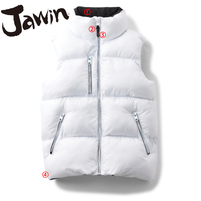 JAWIN 防寒着 ベスト 釣り バイク 登山 メンズ ダウンベスト 作業服 