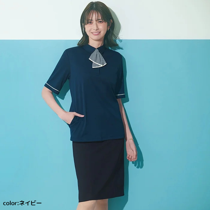 カーシーカシマ 事務服 ポロシャツ オフィスポロ 涼しい 制服 接触冷感