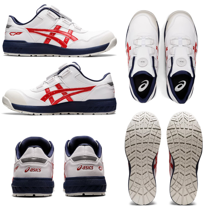 akhmath 安全靴 CP306 BOA ウィンジョブ® CP306 BOA® 3E相当 | ホワイト×クラシックレッド