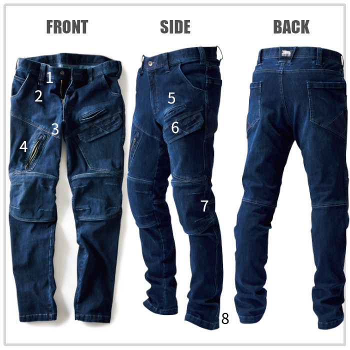 Denim Cargo Pants - ZUTOMAYO MART