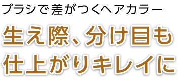 ブラシで差がつくヘアカラー。生え際、分け目も仕上がりキレイに。