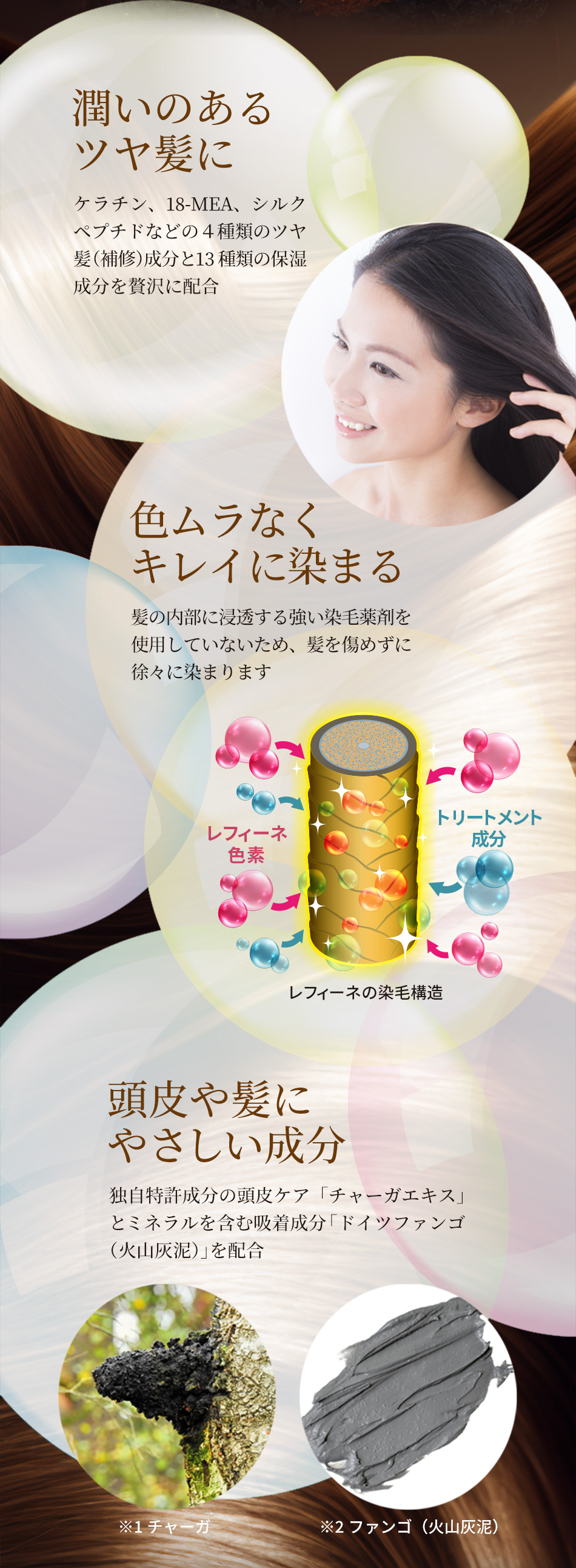 白髪染め シャンプー レフィーネ ヘッドスパ カラー クリームシャンプー 220mL カラーシャンプー ヘアカラー 白髪染 全体染め 女性用 男性用