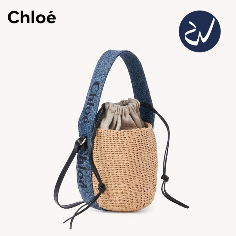 Chloe クロエ かごバッグ woody スモールバスケット - かごバッグ