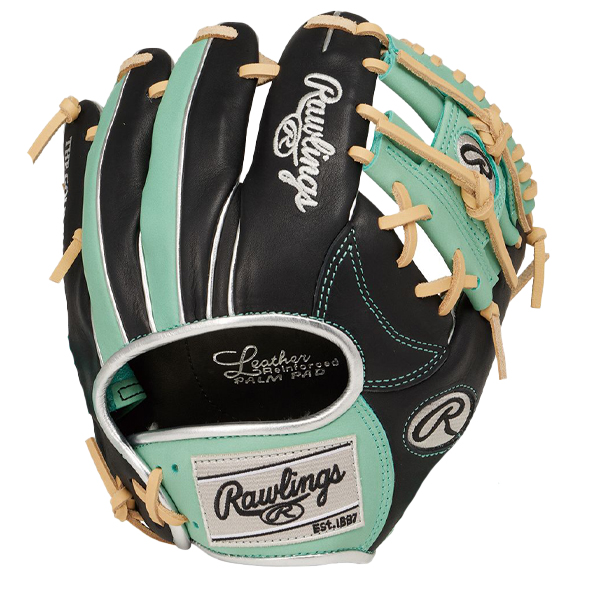 ローリングス　トレーニンググローブ　ブラック×ミントグリーン Rawlings（ローリングス） 【湯もみ型付け込み/代引、後払い不可