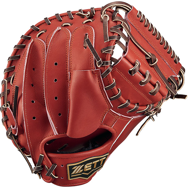ZETT 赤 軟式 キャッチャーミット 右投げ用 zettキャッチャーミット 軟式（スポーツ用品）（色：レッド系