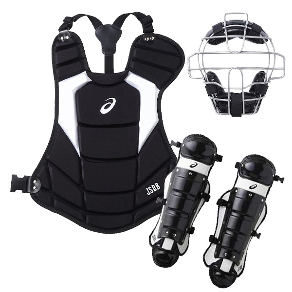 【洗濯済】アシックス軟式キャッチャー防具 一式 ブラック JSBB 洗濯済】アシックス軟式キャッチャー防具 一式 ブラック JSBB